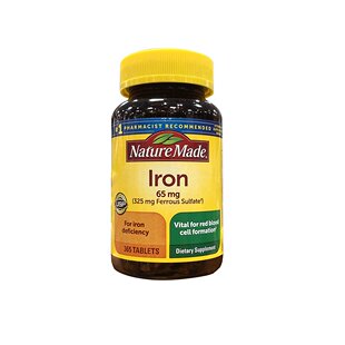 美国直邮美国直邮 Nature Made I补铁补-血防贫-血65mg 365粒