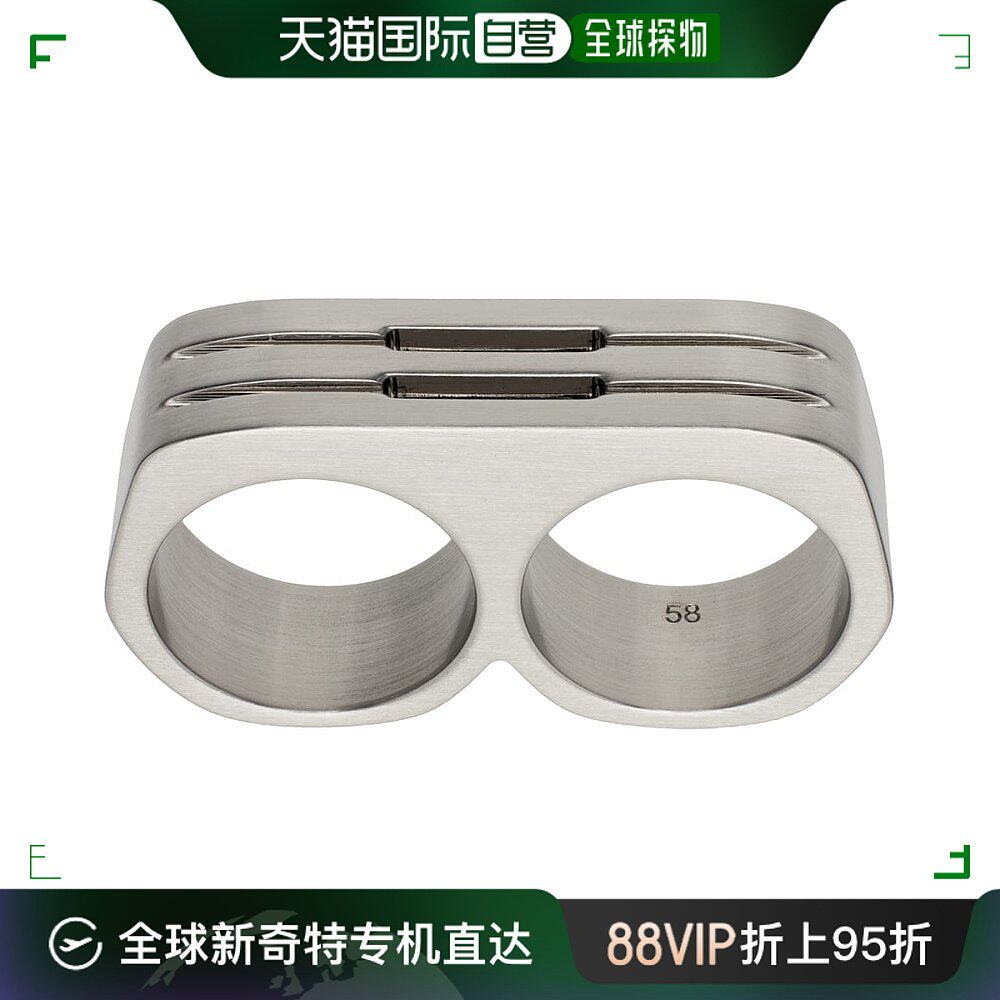 香港直邮潮奢 rick owens 瑞克 欧文斯 女士 银色 double grill