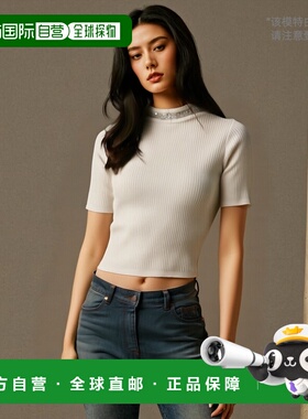 香港直邮BALMAIN 女士针织毛衣 DF1KL02224KFGPE AW2024 白色