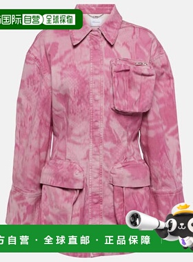 1h可退 香港直邮Blumarine 蓝色情人 女士 迷彩色牛仔工装夹克 00