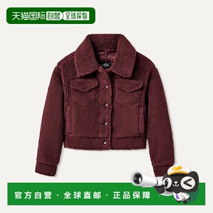 自营欧洲直邮UGG 女士紫红色夹克外套