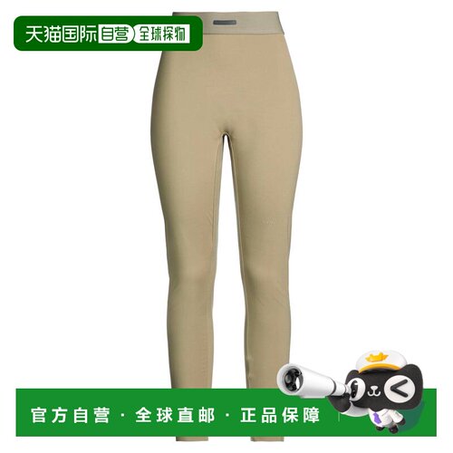 1h可退 香港直邮adidas 阿迪达斯 女士 运动打底裤 green绿色 舒