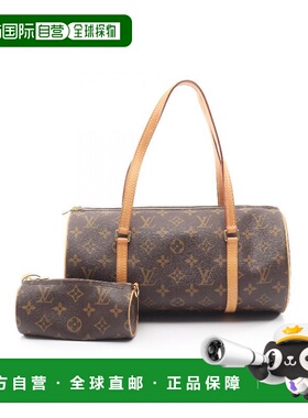 日本直邮中古LV路易威登女包A级95新handbag手提包涂层/防水帆布