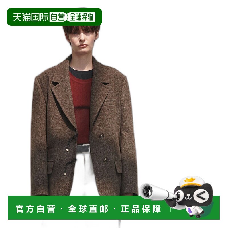 韩国直邮LOEUVRE 女士女士精品 Herringbone Single Buttoned Blaz