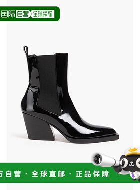 1h可退 香港直邮ZIMMERMANN 女士 漆皮短靴 0131FF24B black黑色