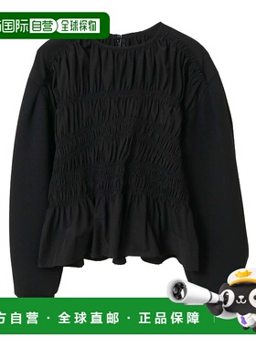 1h可退 日本直邮martinique女装宽松塔夫塔拼接羊羔毛半高领上衣