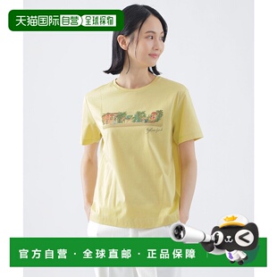 1h可退 日本直邮TRANS WORK 女士插画印花宽松短袖T恤 U1P05545__