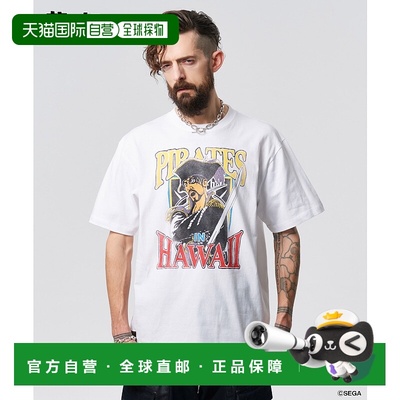 1h可退 日本直邮glamb男女同款Pirates in Hawaii印花T恤宽松版型