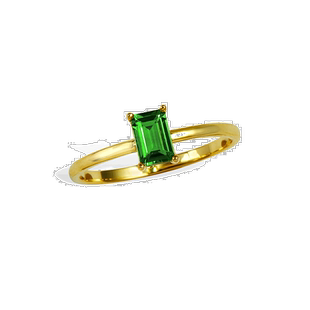 自营 savvy cie jewels18K Gold Vemeil Birthstone Ring green