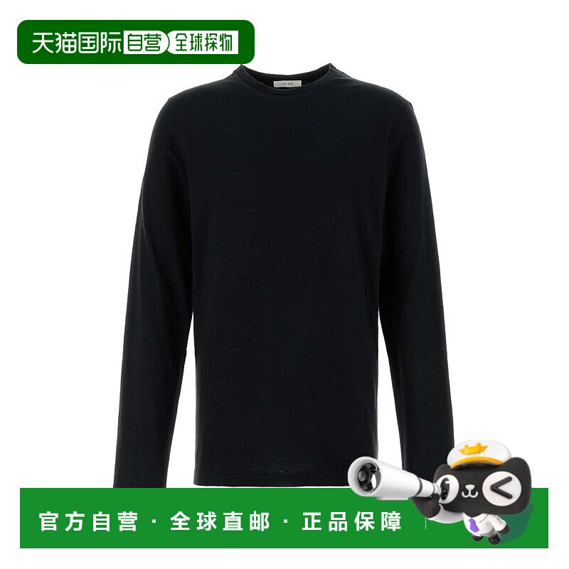 香港直邮THE ROW 男士T恤 189K692FBK AW2025 黑色 Black cotton