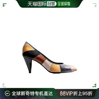 香港直邮潮奢 Celine 思琳 女士Triangle Heel 宽纹水蛇皮高跟鞋