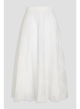 Valentino 华伦天奴 女士 蕾丝棉纱中长半身裙 B3RA260311