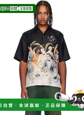 1h可退 香港直邮AMIRI 男士 黑色 Bar Scene 衬衫 AMSTCA1192