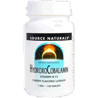 香港直发Source naturals锭剂含维生素B12片保持大脑健康120片