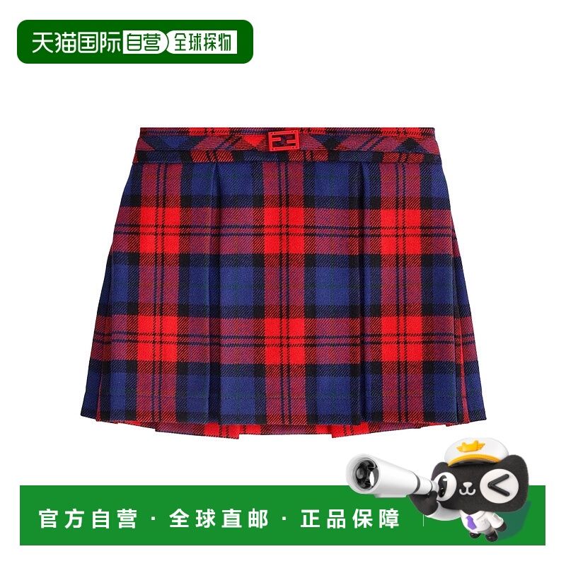 香港直邮Fendi 格纹半身裙 BFE050AUKJ