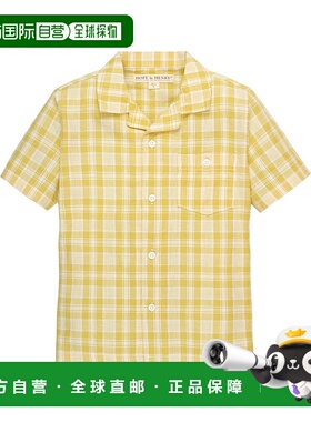 自营 hope & henryHope&Henry短袖夏令营衬衫-黄色 美国奥莱直发