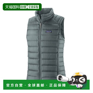 自营欧洲直邮PATAGONIA DOWN SWEATER女士灰绿色再生尼龙羽绒马甲