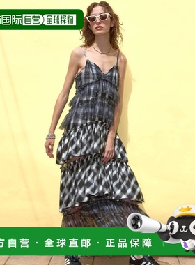 1h可退 日本直邮MAISON SPECIAL 女士格纹五段式吊带连衣裙 21251