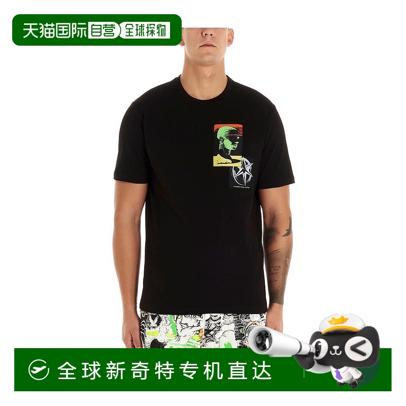 香港直邮DIESEL 男士T恤 00SASB0TAXK9XXBLACK SS2020 黑色