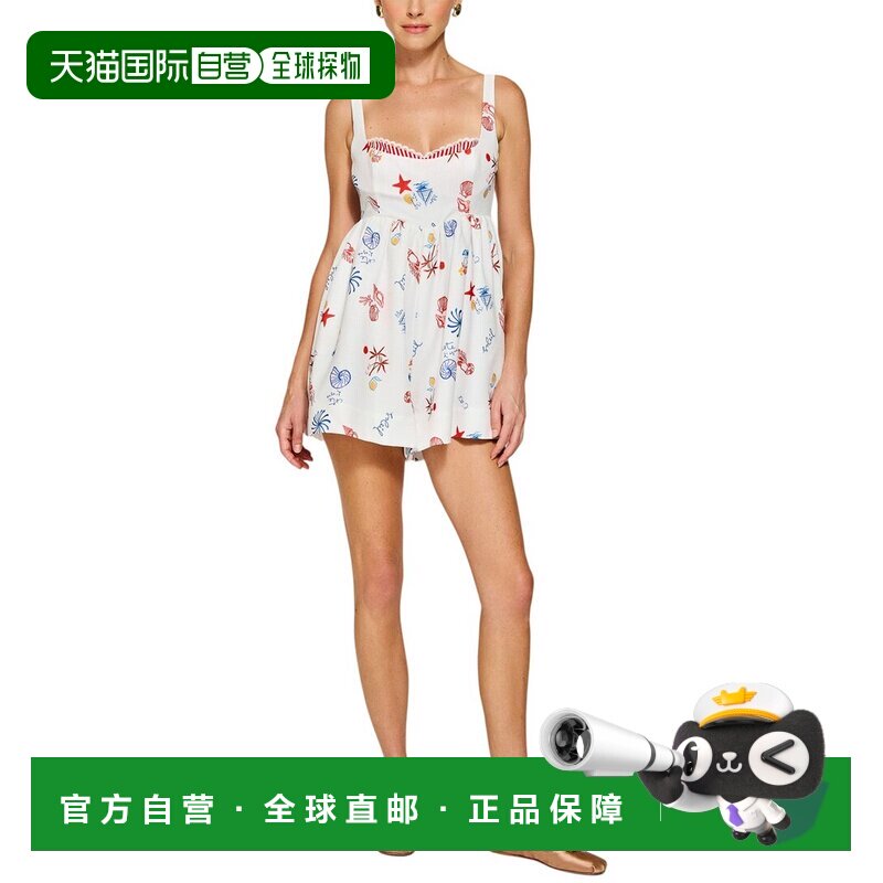 自营line & dot线条和圆点Reeta连体衣-白色 美国奥莱直发连衣裙