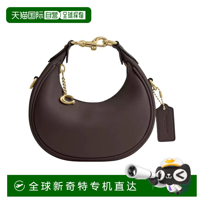 1h可退 香港直邮COACH 女士单肩包 CR508B4MPL AW2024 深棕色 徽