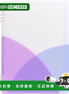 【日本直邮】Plus 活页夹 B5 粘贴环类型蓝莓紫色 FC-820PR 97-08