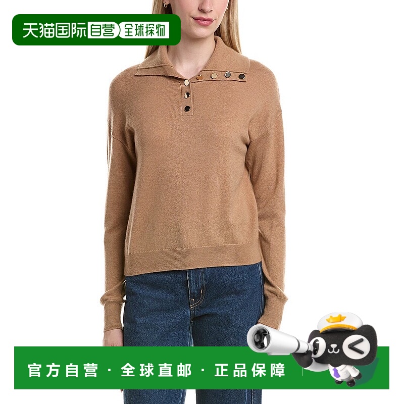 自营Bruno Magli Half Button Placket Wool & Cashmere-Blend Pu