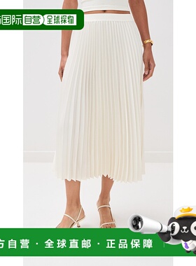 1h可退 香港直邮Simkhai 女士 Melanie 中长半身裙 beige米色 舒