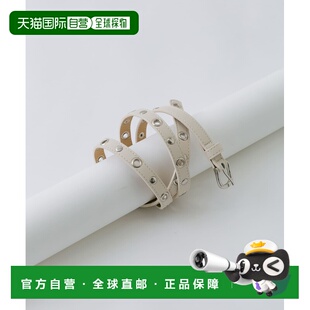 日本直邮SMELLY 女士 细腰带 金属孔眼+铆钉设计 Y2K风格 SM26130