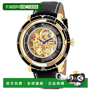 自营Christian Van Sant Men's Gold dial Watch - gold skeleton