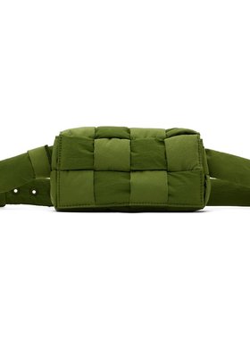 bottegaveneta葆蝶家男士绿色单肩包时尚潮流经典百搭