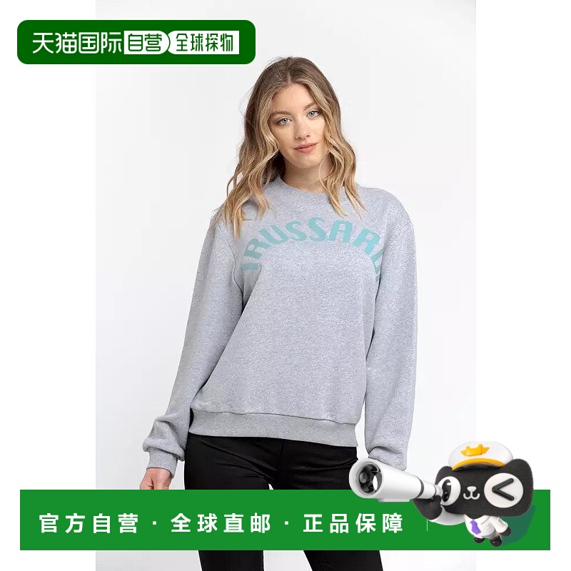 1h可退 【美国直邮】Trussardi棉质女式毛衣 大号圆领运动衫 柔软