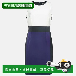 自营Paule Ka Multicolor Synthetic Color-Block Knee-Length Sl