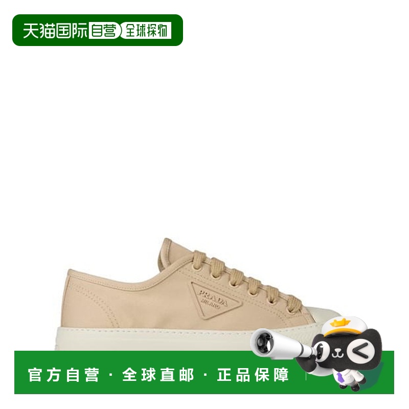 1h可退 香港直邮潮奢 Prada 普拉达 女士 防水台布织运动鞋正品休