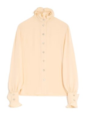 VALENTINO 女士衬衫 BAB7Y51MHET5 AW2025 米白色 长袖衬衫