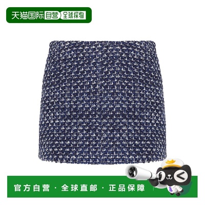 1h可退 香港直邮valentino 华伦天奴 女士 Optical V领花呢迷你半