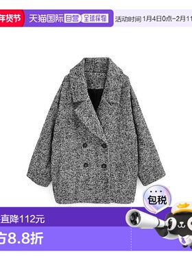 日本直邮日潮 GRL 人字纹茧型大衣 k9370f西装