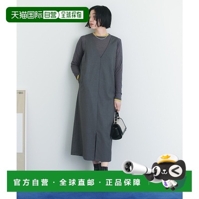 1h可退 日本直邮THREE FIFTY STANDARD 女士 V领仿羊毛连衣裙 半