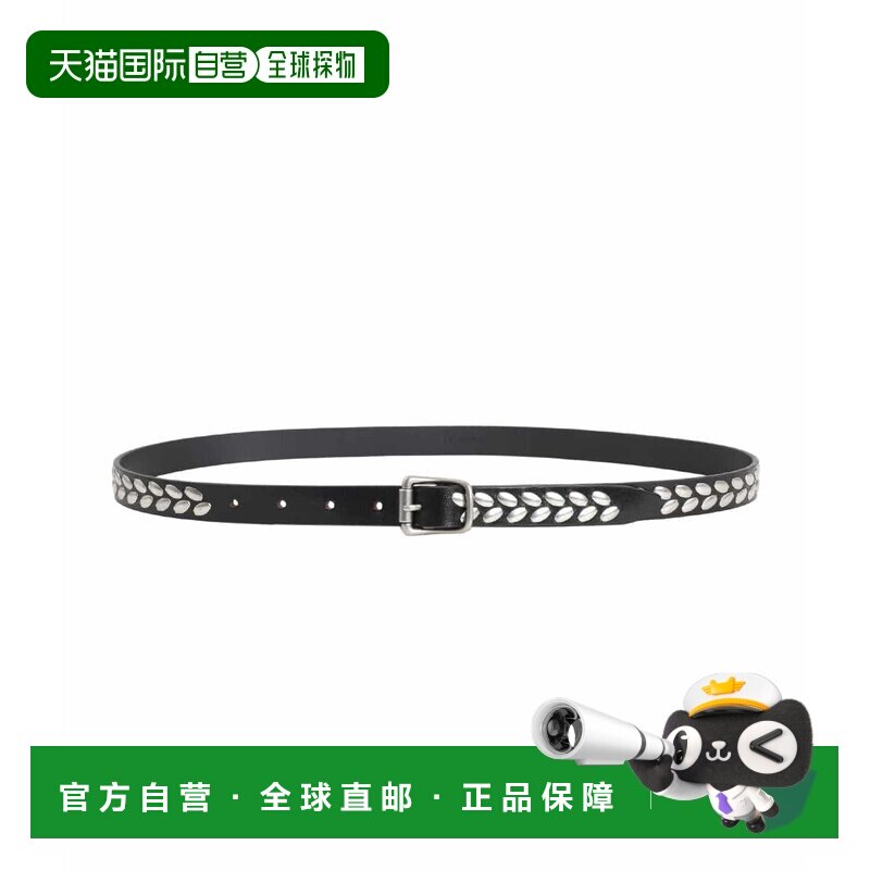 1h可退 日本直邮LEMAIRE 男士 杏仁形铆钉牛皮腰带20英寸 AC1212L