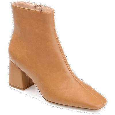 自营 Journee Collection 女式真正舒适泡沫 Haylinn 短靴 - 棕褐