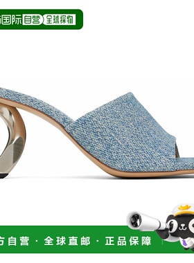 香港直邮潮奢 J.W. Anderson 女士 蓝色 Chain Heel 穆勒鞋 SN010