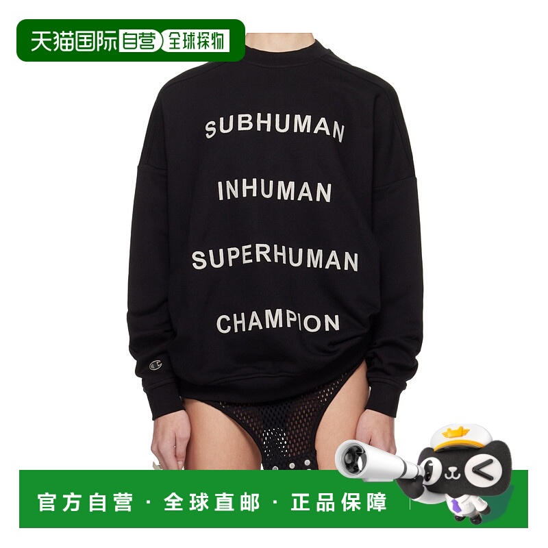 1h可退 香港直邮RICK OWENS 女士卫衣 CW01E1669CHFE09 AW2025 黑