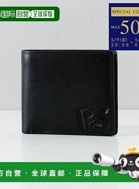 日本直邮Paul Smith 双折钱包薄钱包皮革黑色品牌黑色黑色 79 M2A