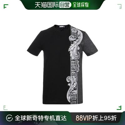 香港直邮VERSACE JEANS 男士黑色棉质短袖T恤 V800683-VJ00383-V7