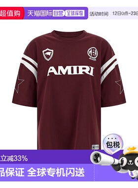 1h可退 香港直邮AMIRI 女士 短袖圓領T卹 AWTOJR1022 red红色 舒