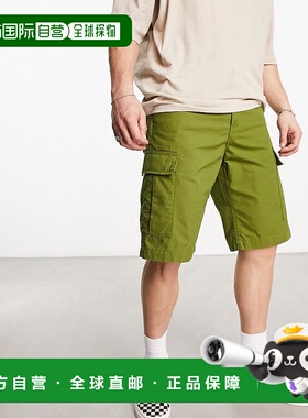 1h可退 香港直邮潮奢 CARHARTT WIP 男士 常规绿色工装短裤