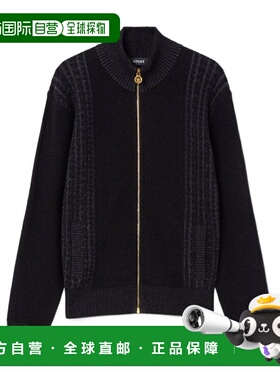 香港直邮Versace Medusa提花拉链针织开衫 10205941A14677长袖