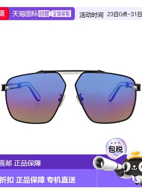 自营 philipp plein飞行员框架钛合金太阳镜-黑色多色 美国奥莱直