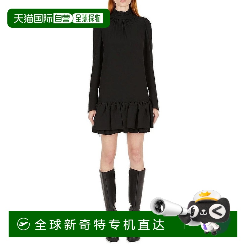 香港直邮潮奢 Rabanne 女士 高领荷叶边连衣裙 23SCRO518AC0069