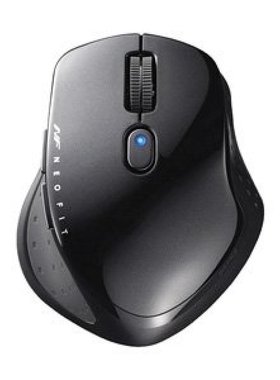 日本直邮Buffalo无线蓝光鼠标BlueLED传感器5按钮黑色